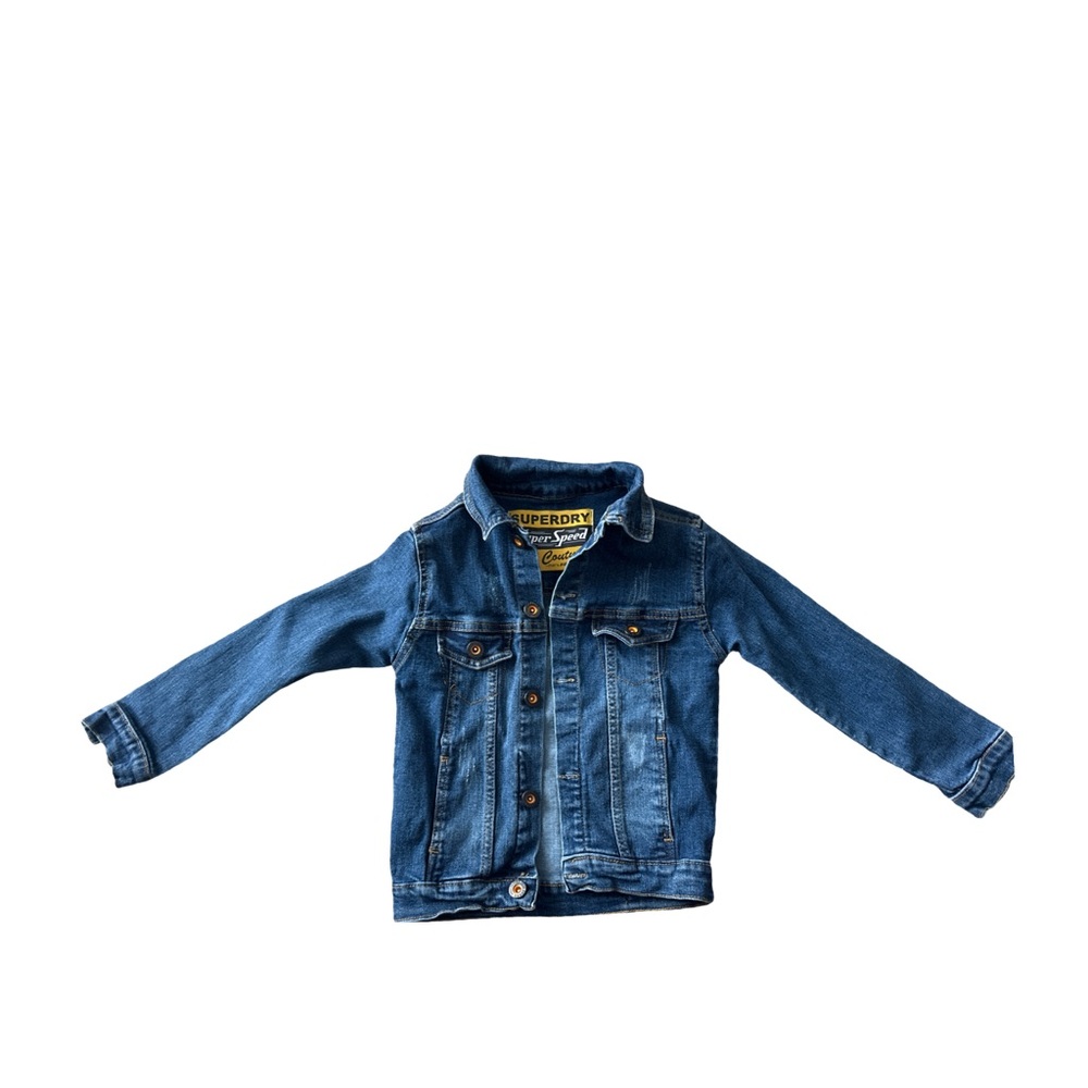 Superdry Kids Blue Denim Jacket - size 5/6